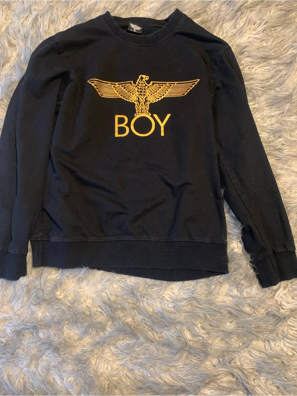 BOY London Black Crewneck Sweatshirt with Gold Logo